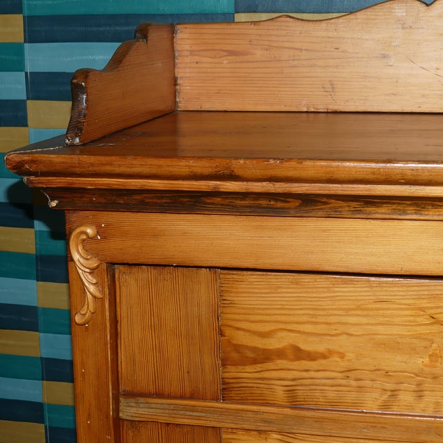 Tall Antique Biedermeier Wooden Pantry Cupboard For Sale - Image 15 of 18