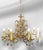 Rococo 1940s Solid Brass Rococo Chandelier For Sale - Image 3 of 17