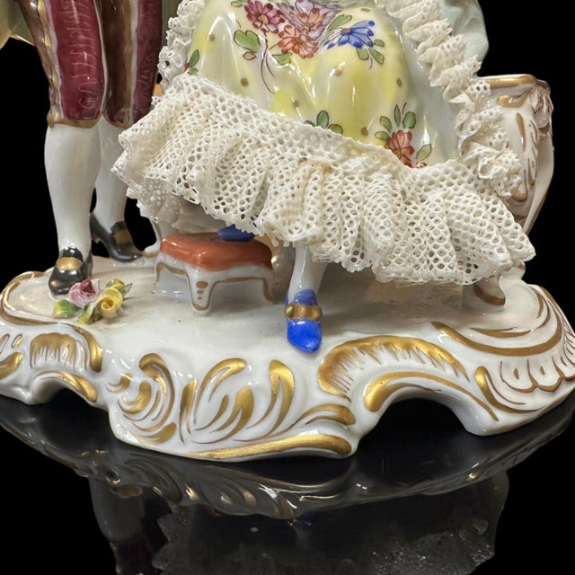 Volkstedt Porcelain, Courting Couple, Marked V20254, Post 1945 For Sale In San Diego - Image 6 of 9