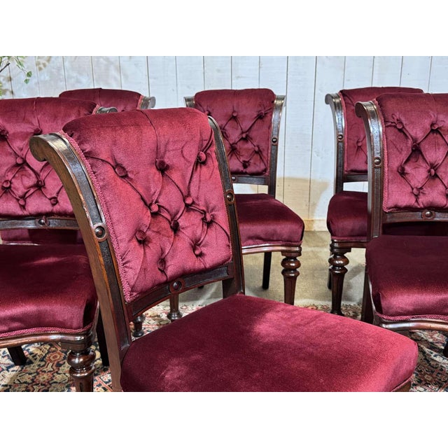 Antique Victorian Mahogany Chairs, 1800s, Set of 6 For Sale - Image 15 of 18