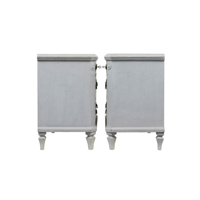 pair of 19th century swedish hand painted chest of drawers circa 1890. pair swedish commodes that have been stripped back...