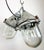 Industrial pendant made from three Elektrosvit cast aluminium lamps with explosion proof glass in former Czechoslovakia...