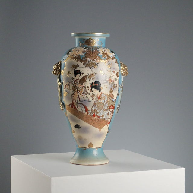 Ceramic Satsuma Vase with Rich Gold Highlights For Sale - Image 13 of 13