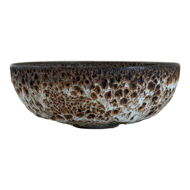 Gertrud and Otto Natzler Crater-Glazed Bowl, 1948 For Sale