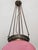 Antique Pink Glass and Brass Lantern, Austria, 1850s For Sale - Image 9 of 10