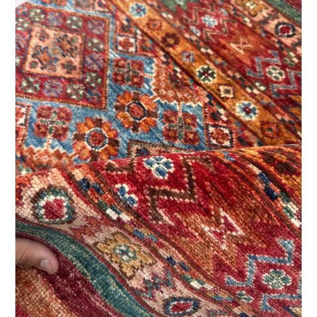 Small Vintage Tribal Kilim Rug – Handwoven Wool, 2.8x3.9 Ft, Red & Multicolor For Sale - Image 10 of 18