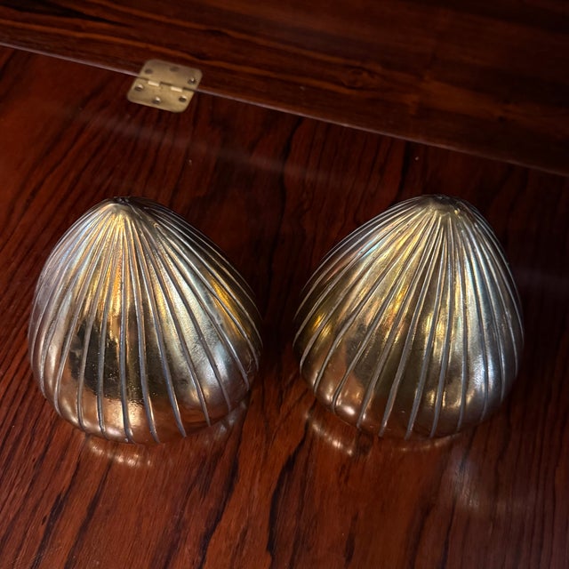 1960s 1960s Pair of Brass Teardrop Bookends by Ben Seibel for Jenfred Ware For Sale - Image 5 of 8