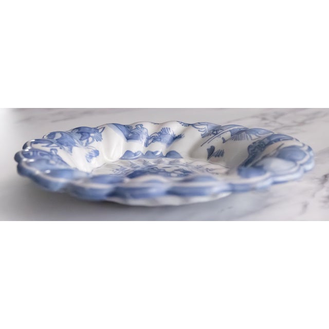 Paint Antique Lobed Frankfurt Delft Chinoiserie Charger, C. 1700 For Sale - Image 7 of 10