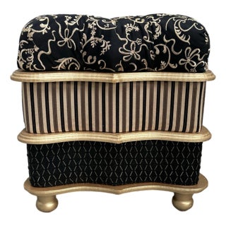 Decorative Vintage Footstool For Sale