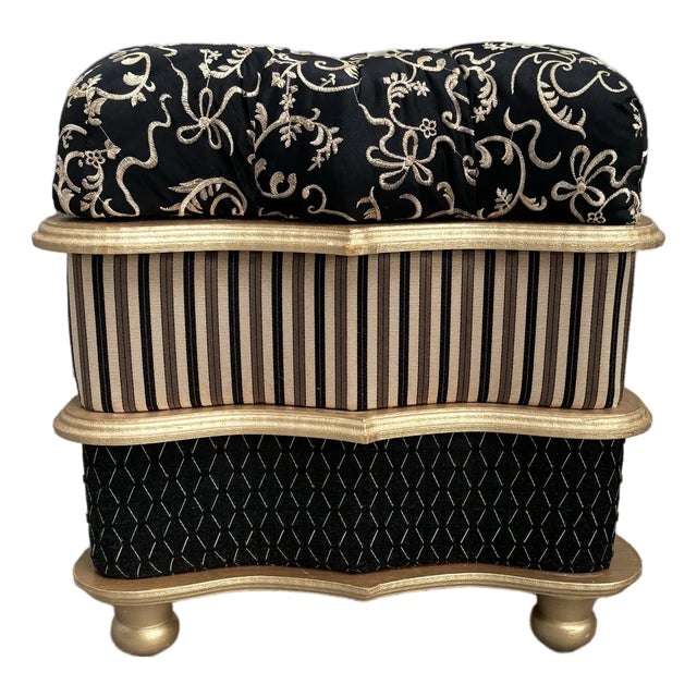 Decorative Vintage Footstool For Sale