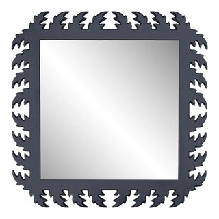 Fleur Home Audubon Square Mirror in Hale Navy, 33x33 For Sale