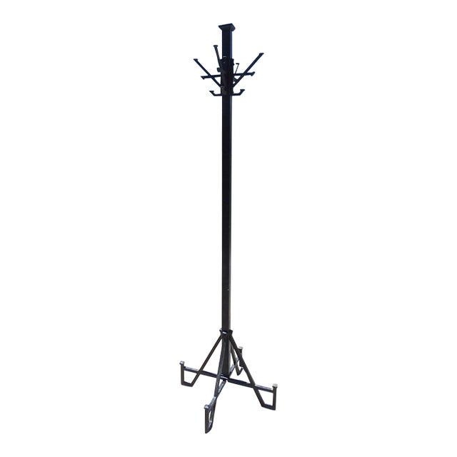Vintage Black Iron Coat Rack Chairish