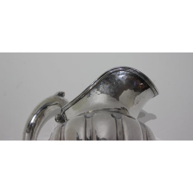 American Melon Pitcher Silver Plated For Sale - Image 4 of 12
