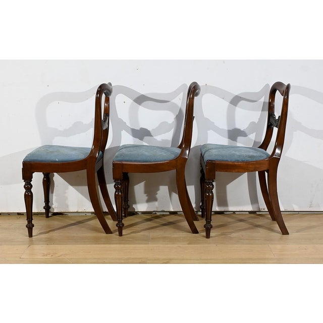Wood 2nd Part 19th Century English Mahogany Chairs, England, Set of 6 For Sale - Image 7 of 18