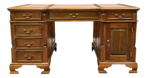 English Desk in Red Leather