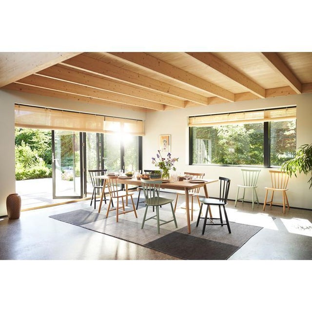 Gold Dark Blue J46 Chair from FDB Møbler For Sale - Image 8 of 18