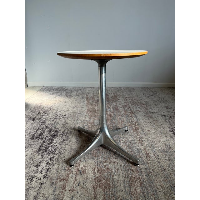 Mid-Century Modern Mid-Century "Pedestal" Side Table, George Nelson for Herman Miller, White Laminate For Sale - Image 3 of 5