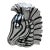 Fitz and Floyd Silver and Black Ceramic Zebra Vase For Sale