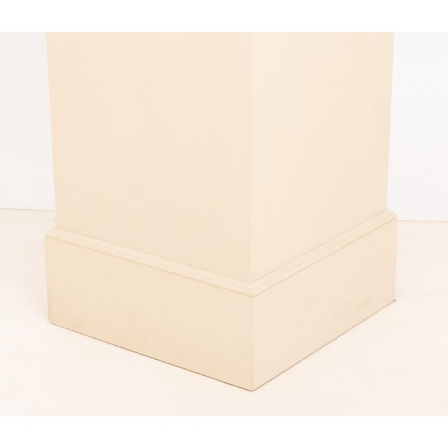 Modern Modern White Painted Wood Display Pedestal For Sale - Image 3 of 6
