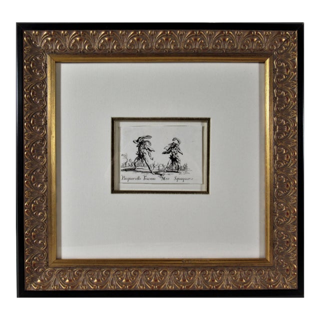 Jacques Callot, Pasquariello Truonno, Meo Squaquara, 1622 For Sale
