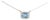 Aquamarine Pendant Necklace w Earth Mined Diamonds in Solid 14K Gold EM 5x7mm For Sale