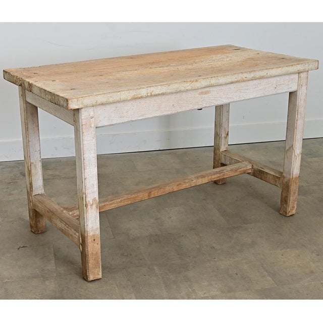 English 19th Century Limed Beech Prep Table For Sale - Image 9 of 15