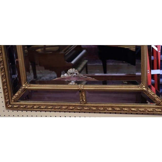 Gold ​Adam Style Gold Gilt Vertical Beveled Mirror Made by Friedman Brothers For Sale - Image 8 of 10