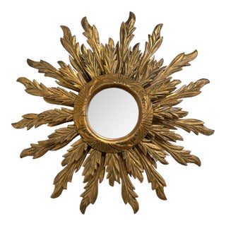 Vintage Sunburst Mirror For Sale