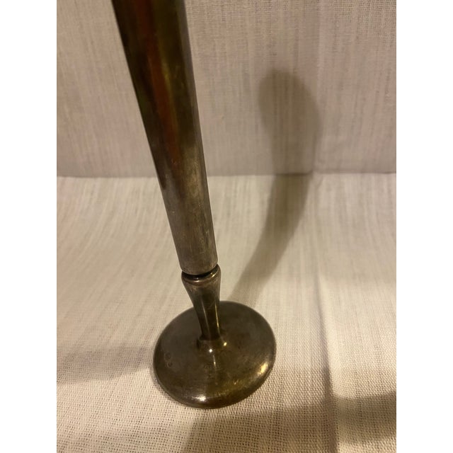 1960s Pair of Vintage Soviet Silver-Plated Trumpet Bud Vases by Ilyich Factory, Leningrad, 1960s–1970s For Sale - Image 5 of 7