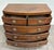 This is an elegant antique Federal Hepplewhite style bowfront mahogany chest or dresser from the 19th century, likely...