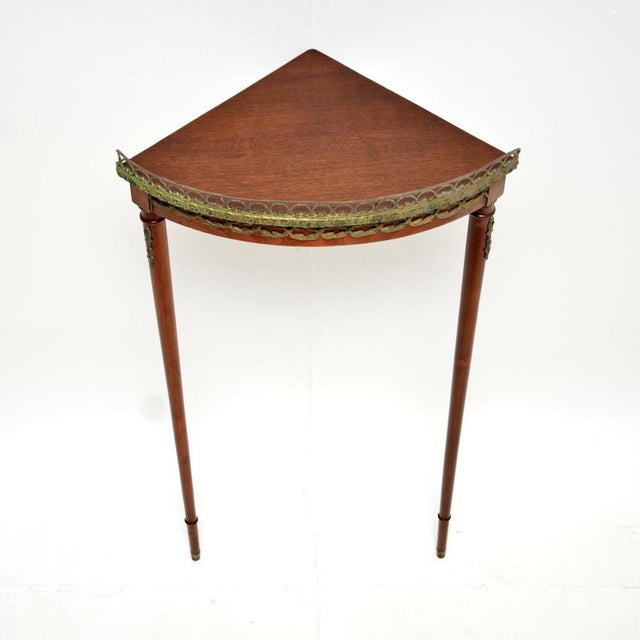 Antique French Ormolu Mounted Corner Table, 1900 For Sale - Image 3 of 9