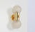 Metal Brass and Satin Glass Sconces in the style of Sciolari, Germany, 1970s, Set of 2 For Sale - Image 7 of 10