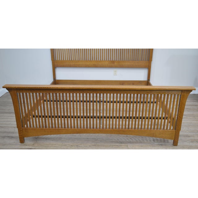 Stickley Mission Collection Oak King Size Spindle Bed Chairish