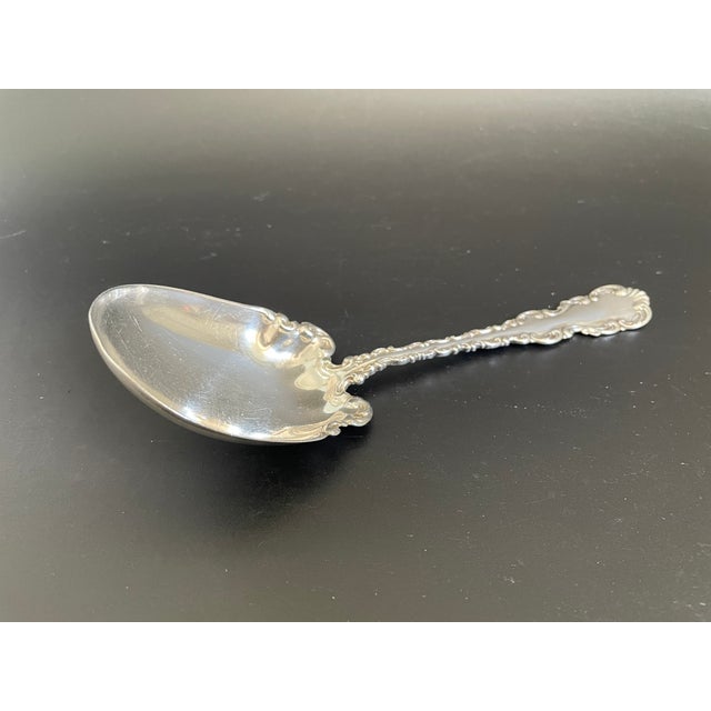 Gorham Silver Co. Whiting Manufacturing Co. Louis XV Sterling 1891 Preserve Serving Spoon For Sale - Image 4 of 9
