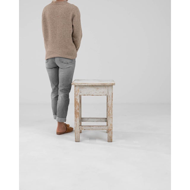 Early 20th Century Central European Wood Patinated Stool For Sale - Image 10 of 18