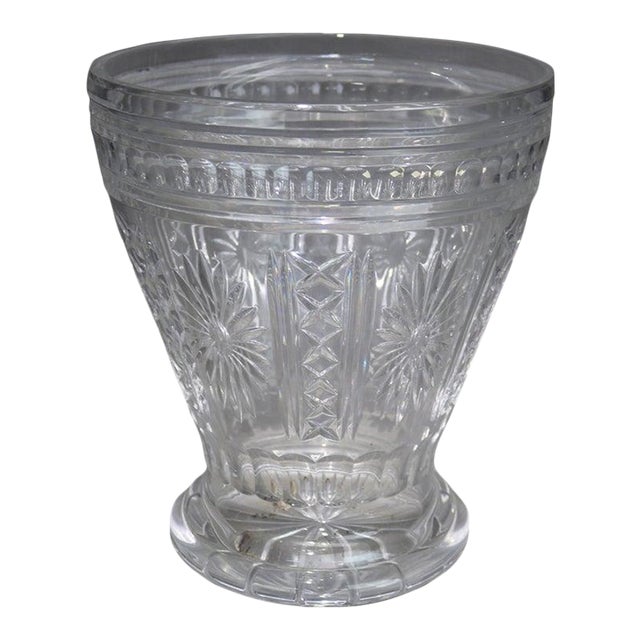 Antique Pressed Glass Crystal Ice Bucket by Shannon 20thC For Sale