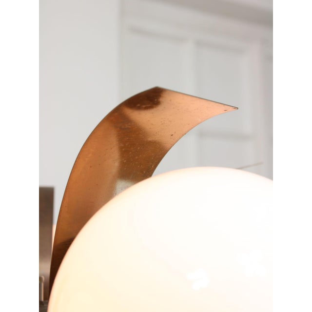 Vintage Italian Copper and Opaline Chandelier, 1970s For Sale - Image 15 of 18