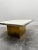 Brute Travertin Coffee Table with Brass Base and Chrome Edges, 1970s For Sale - Image 5 of 11