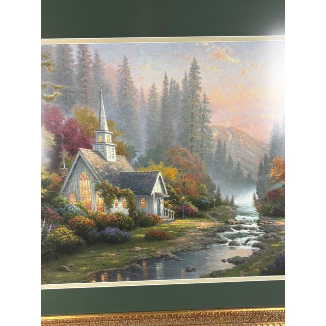 2000 - 2009 Thomas Kinkade "The Forest Chapel" – Limited Edition S/N (Charter Phase) For Sale - Image 5 of 12
