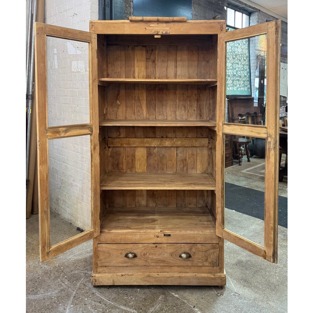 Farmhouse Vintage Salvaged Wood Cabinet For Sale - Image 3 of 11