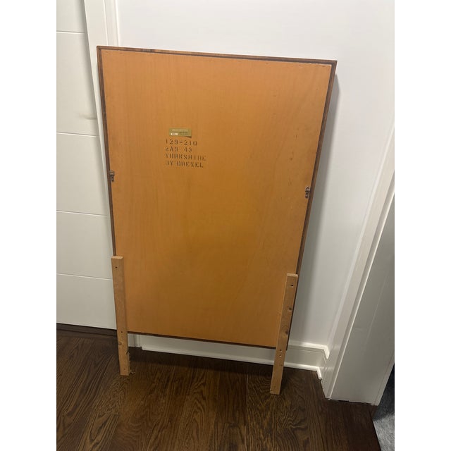 Wood Late 20th Century Yew Wood Mirror From the Yorkshire Collection by Drexel Heritage For Sale - Image 7 of 8