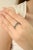 Metal Modernist Sapphire & Diamond Stackable Band Ring in 925 Silver- Size 8.5 For Sale - Image 7 of 11