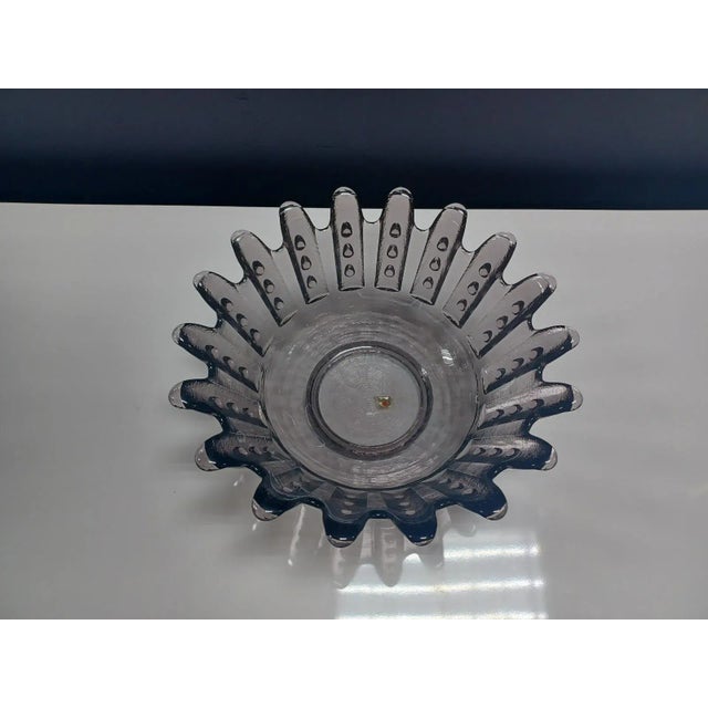 Blenko Vinatge Midcentury Purple Blenko Flower Bowl For Sale - Image 4 of 4