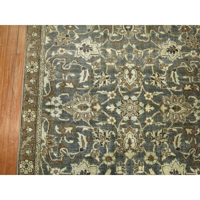 Textile Green Antique Persian Heriz Rug, 4'2'' X 6' For Sale - Image 7 of 7