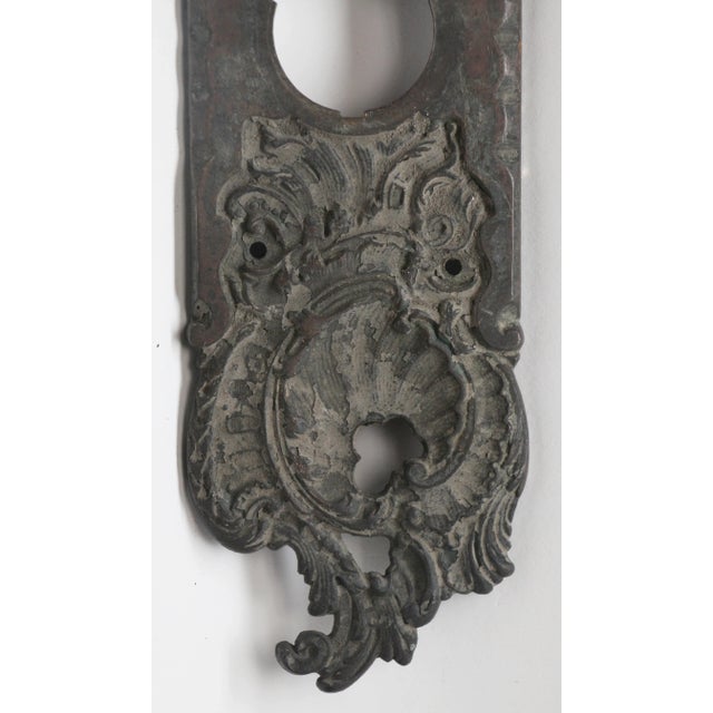 Rococo Mid 20th Century Rococo Style Reading Bronze 16 In. Door Back Plate For Sale - Image 3 of 5