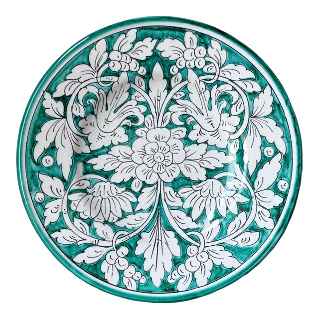 Sberna Deruta Pottery Salad/Dessert Plate for Wall Decoration, Hand Painted and Handcrafted in Italy For Sale