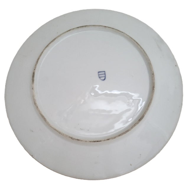 Blue 19th C Austrian Royal Vienna Hand Painted Porcelain Portrait Plate For Sale - Image 8 of 11