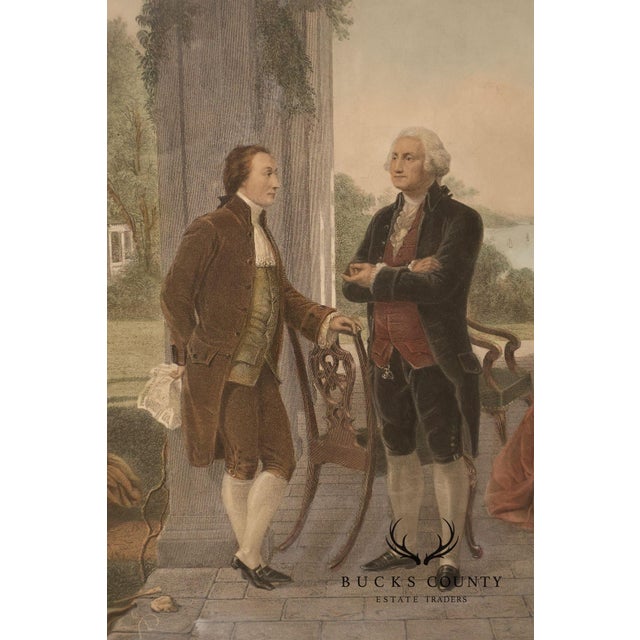 The Home Of George Washington Colored Engraving After Thomas Oldham Barlow For Sale - Image 9 of 18