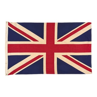 Vintage Cotton Union Jack Flag For Sale