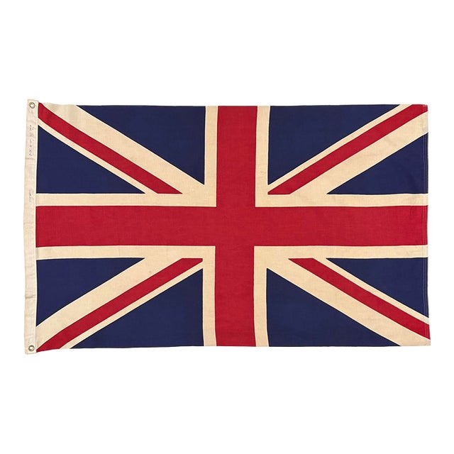 Vintage Cotton Union Jack Flag For Sale